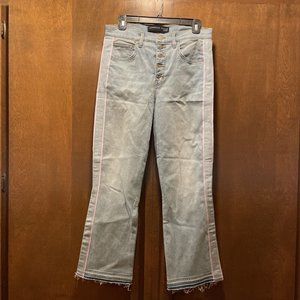 veronica beard carolyn baby boot Tuxedo Stripe Kick Crop Jeans Nwt 30 10